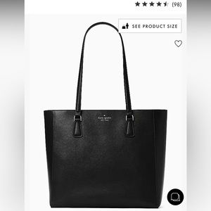 NWT! Kate Spade - Black Perry Leather Laptop Tote